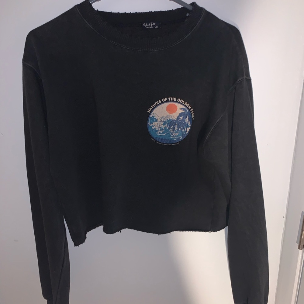 black brandy melville cropped sweatshirt